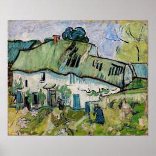 Vincent van Gogh - Farmhouse met Two Figures Poster