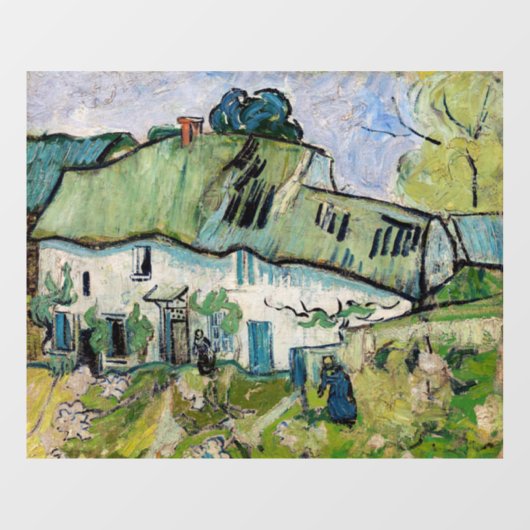 Vincent van Gogh - Farmhouse met Two Figures Raamsticker (Vel)