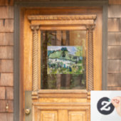 Vincent van Gogh - Farmhouse met Two Figures Raamsticker (Huis Deur)