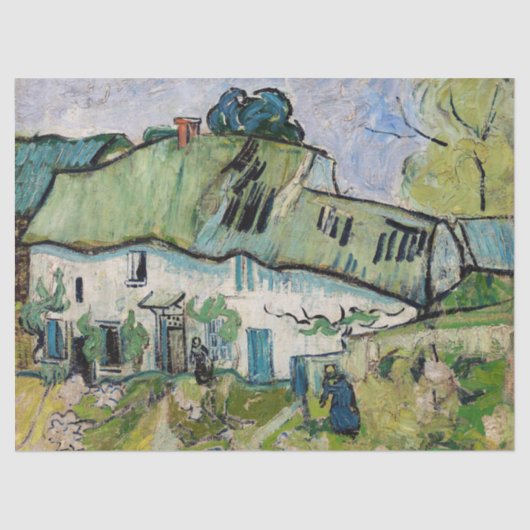 Vincent van Gogh - Farmhouse met Two Figures Tissuepapier (Voorkant)