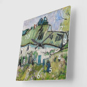 Vincent van Gogh - Farmhouse met Two Figures Vierkante Klok (Hoek)
