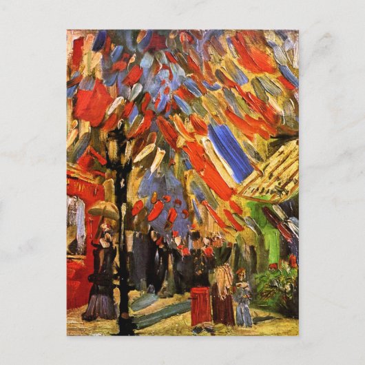 Vincent Van Gogh - Feest van 14 juli Briefkaart (Voorkant)