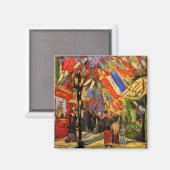 Vincent Van Gogh - Feest van 14 juli Magneet (Voorkant / Achterkant)