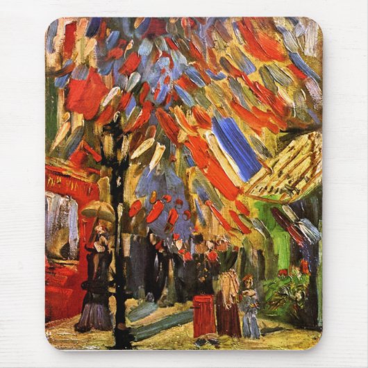 Vincent Van Gogh - Feest van 14 juli Muismat (Voorkant)