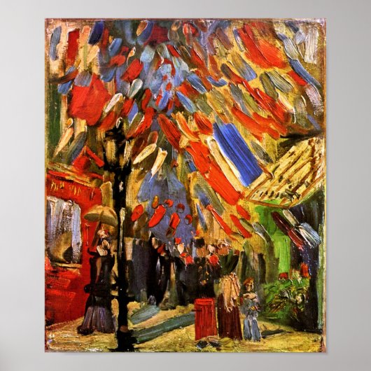 Vincent Van Gogh - Feest van 14 juli Poster (Voorkant)