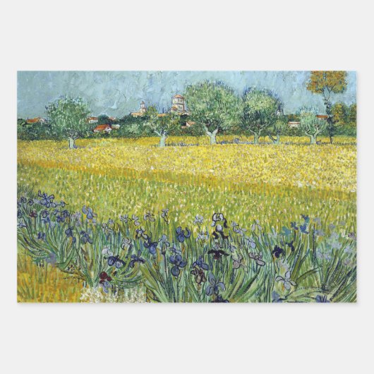 Vincent van Gogh Field of Flowers bij Arles Poste Inpakpapier Vel (Voorkant 3)
