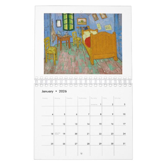 VINCENT VAN GOGH FINE ART CALENDAR KALENDER (Jan 2026)
