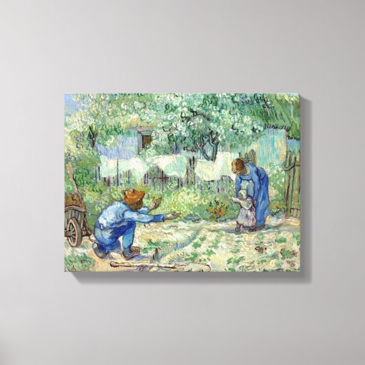 Vincent van Gogh First Steps, na Millet Canvas Afdruk (Voorkant)