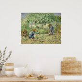 Vincent van Gogh First Steps, na Millet Poster (Keuken)