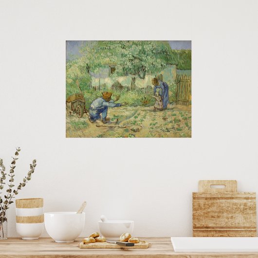 Vincent van Gogh First Steps, na Millet Poster (Keuken)