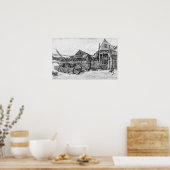 Vincent van Gogh | Fish drying barn, Scheveningen Poster (Keuken)