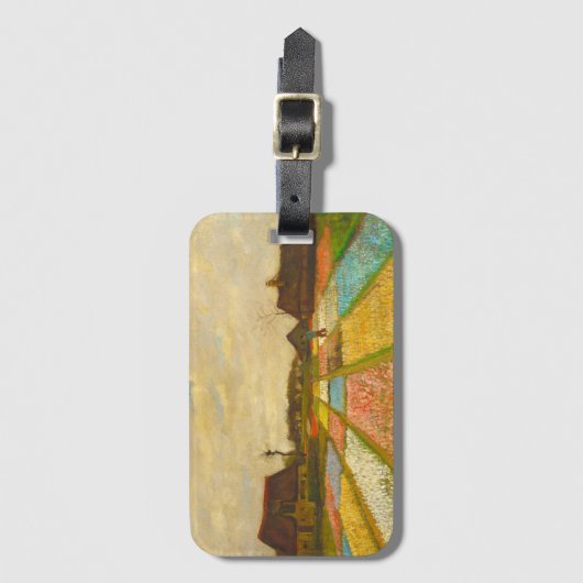 Vincent van Gogh Flower Beds in Nederland Bagagelabel (Voorkant (verticaal))