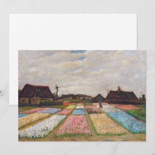 Vincent van Gogh - Flower Beds in Nederland Bedankkaart (Voorkant / Achterkant)