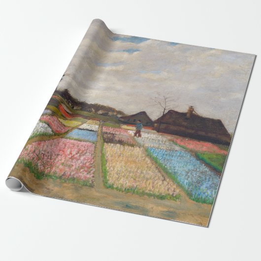 Vincent van Gogh - Flower Beds in Nederland Cadeaupapier (Uitgerold)
