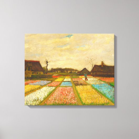 Vincent van Gogh Flower Beds in Nederland Canvas Afdruk (Voorkant)