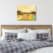 Vincent van Gogh Flower Beds in Nederland Canvas Afdruk (Insitu (Slaapkamer))