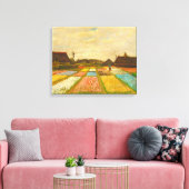 Vincent van Gogh Flower Beds in Nederland Canvas Afdruk (Insitu (Woonkamer))
