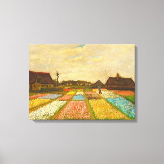 Vincent van Gogh Flower Beds in Nederland Canvas Afdruk (Voorkant)