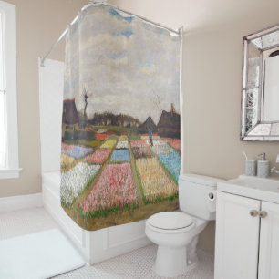 Vincent van Gogh - Flower Beds in Nederland Douchegordijn