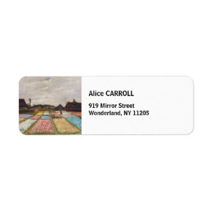 Vincent van Gogh - Flower Beds in Nederland Etiket