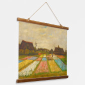 Vincent van Gogh Flower Beds in Nederland Hangend Wandkleed (Gebogen)