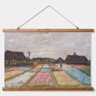 Vincent van Gogh - Flower Beds in Nederland Hangend Wandkleed