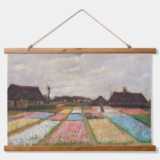 Vincent van Gogh - Flower Beds in Nederland Hangend Wandkleed (Voorkant)