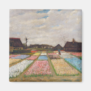 Vincent van Gogh - Flower Beds in Nederland Magneet