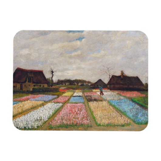 Vincent van Gogh - Flower Beds in Nederland Magneet (Horizontaal)