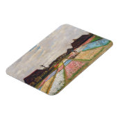 Vincent van Gogh - Flower Beds in Nederland Magneet (Linkerzijde)