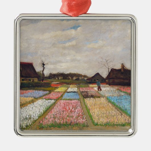 Vincent van Gogh - Flower Beds in Nederland Metalen Ornament (Voorkant)
