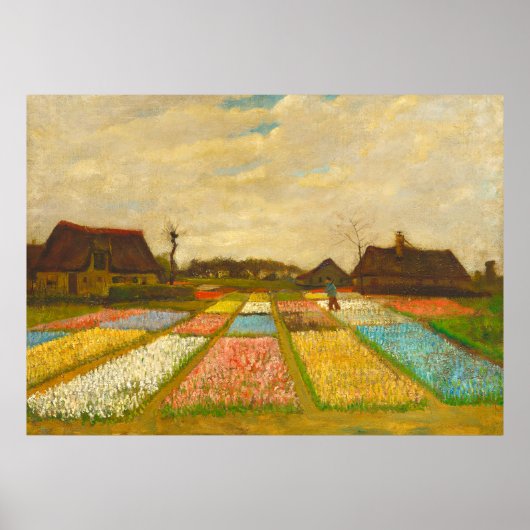 Vincent van Gogh Flower Beds in Nederland Poster (Voorkant)