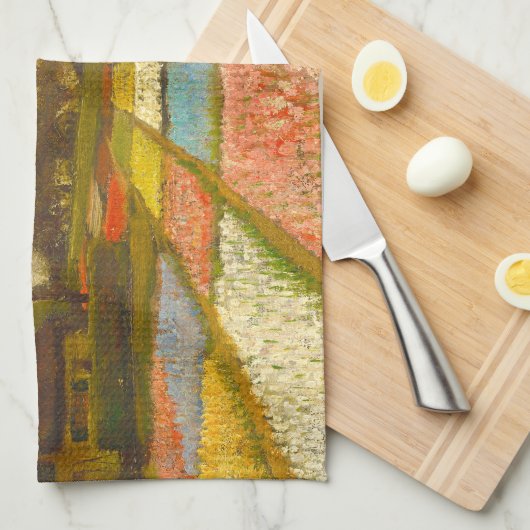 Vincent van Gogh Flower Beds in Nederland Theedoek (Quarter Fold)