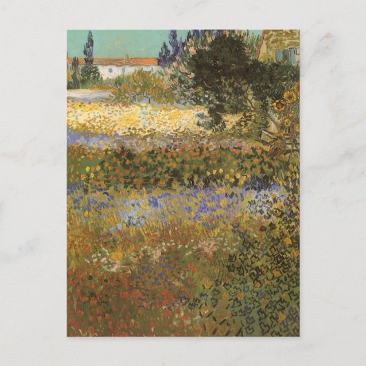 Vincent van Gogh - Flowering Garden Briefkaart (Voorkant)