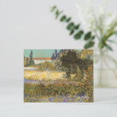 Vincent van Gogh - Flowering Garden Briefkaart (Staand voorkant)