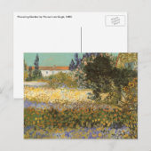 Vincent van Gogh - Flowering Garden Briefkaart (Voorkant / Achterkant)