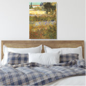 Vincent van Gogh - Flowering Garden Canvas Afdruk (Insitu (Slaapkamer))