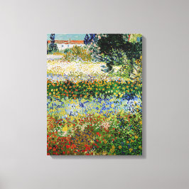 Vincent van Gogh - Flowering Garden Canvas Afdruk