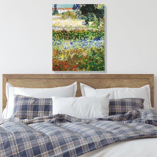 Vincent van Gogh - Flowering Garden Canvas Afdruk (Insitu (Slaapkamer))