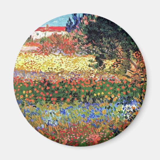 Vincent Van Gogh - Flowering Garden Fine Art Magneet (Voorkant)