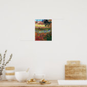 Vincent Van Gogh - Flowering Garden Fine Art Poster (Keuken)