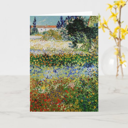 Vincent van Gogh - Flowering Garden Kaart (Gele Bloem)