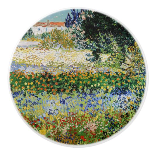 Vincent van Gogh - Flowering Garden Keramische Knop (Voorkant)