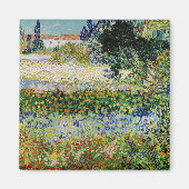 Vincent van Gogh - Flowering Garden Magneet (Voorkant)