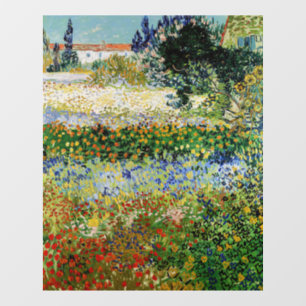 Vincent van Gogh - Flowering Garden Raamsticker