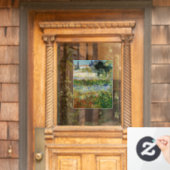 Vincent van Gogh - Flowering Garden Raamsticker (Huis Deur)