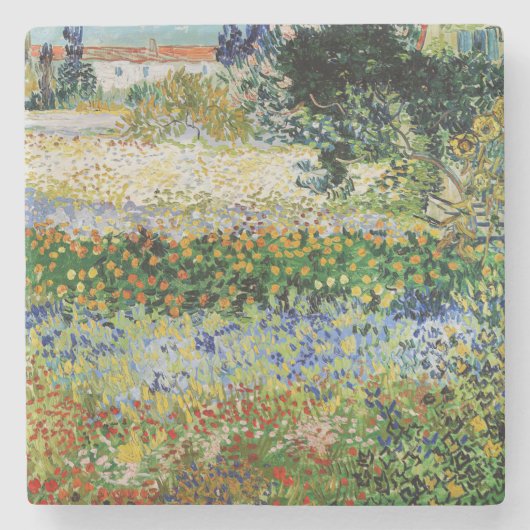 Vincent van Gogh - Flowering Garden Stenen Onderzetter (Voorkant)