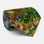 Vincent van Gogh - Flowering Garden Stropdas (Opgerold)