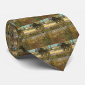 Vincent van Gogh - Flowering Garden Stropdas (Opgerold)