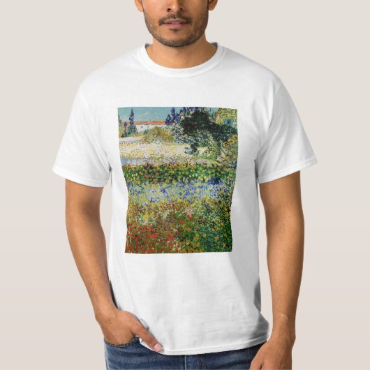 Vincent van Gogh - Flowering Garden T-shirt (Voorkant)